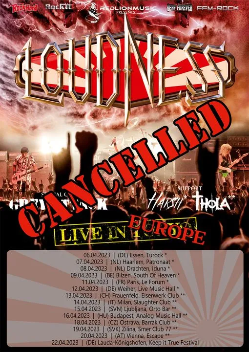A legendás japán LOUDNESS lemondta teljes európai turnéját-