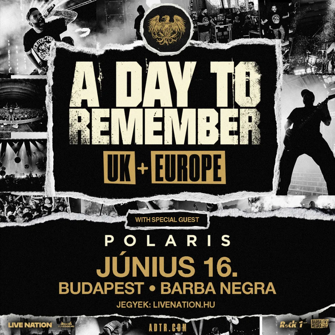 A Day To Remember 11 év után újra Budapesten