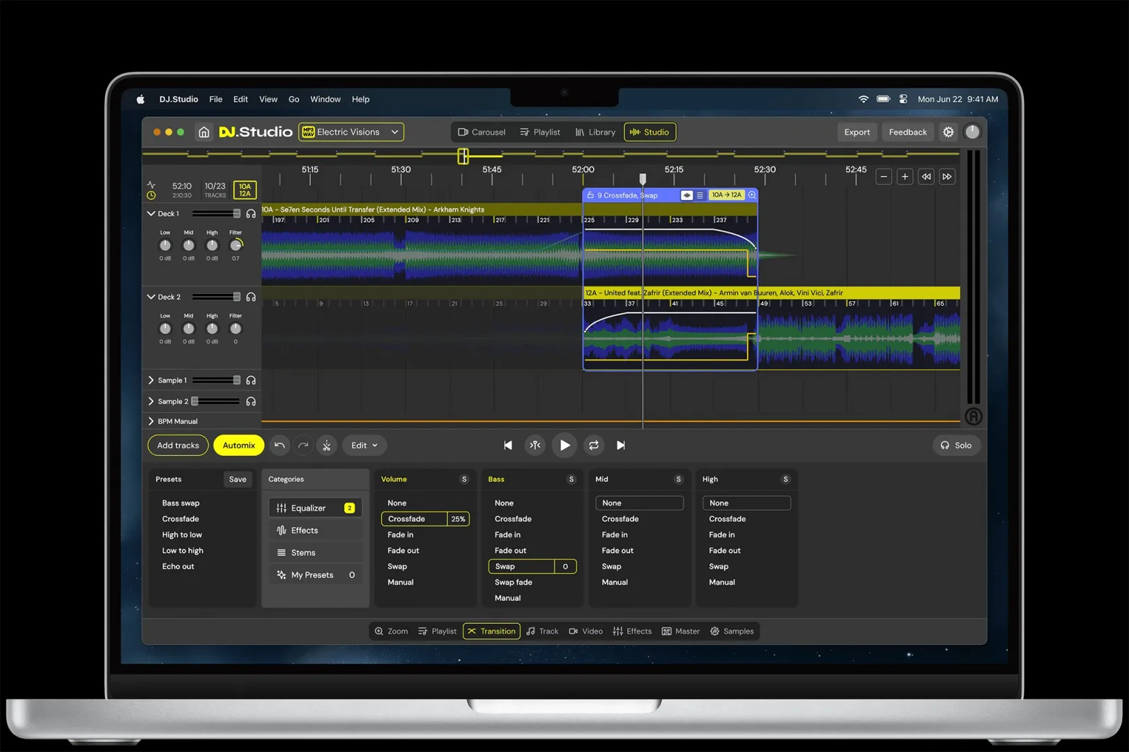 A DJ.Studio egy mesterséges intelligencia alapú szoftver, ami pillanatok alatt összehoz egy mixet