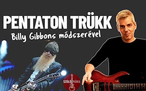 Pentaton gitárszóló Billy Gibbons (ZZ Top) módszerével