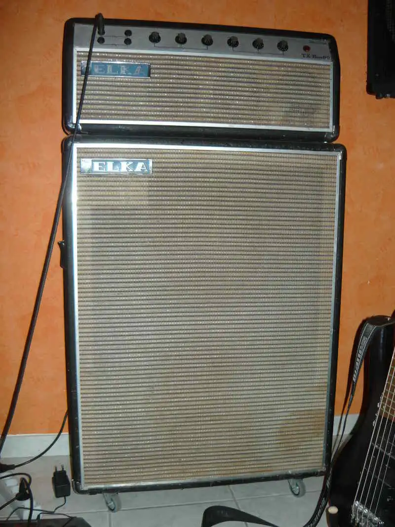 ELKA TX-Bass 80 Bass amplifier head and cabinet