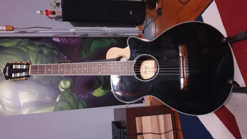 Ibanez AEG10NII BK Elektroakusztikus klasszikus gitár