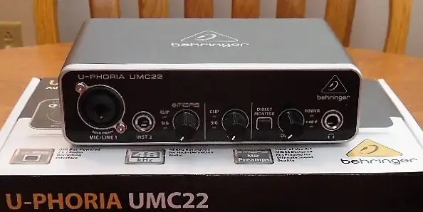 Behringer Uphoria UMC22 Interfaz de audio