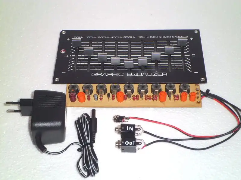  9 sávos vintage Graphic equalizer