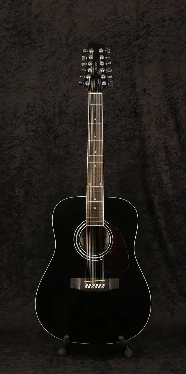 Stagg SW20512 BK Akusztikus gitár 12 húros