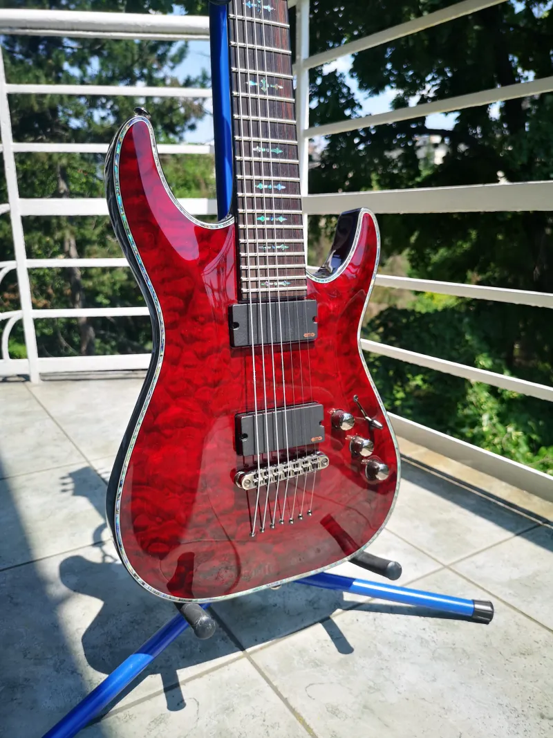 Schecter Hellraiser C7 Dark Cherry Elektromos gitár 7 húros