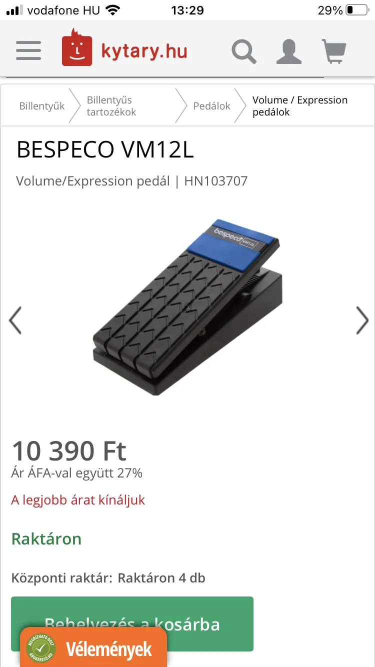 Bespeco VM12L Volume Pedal
