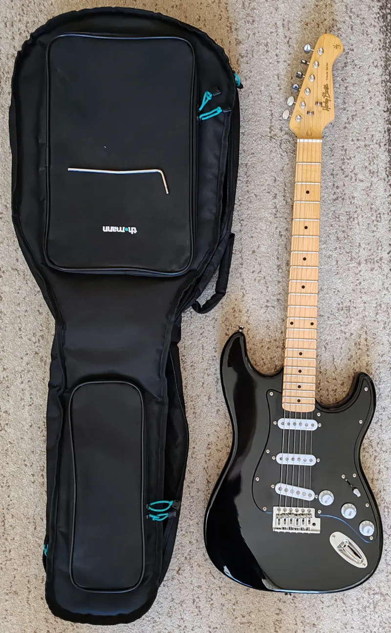 Harley Benton ST-57 DG Black Tribute Electric guitar