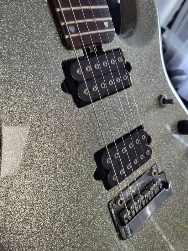 Ernie Ball Music Man JP6 Silver Sparkle Electric guitar