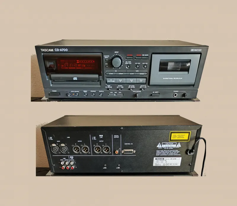 Tascam CD-A700 - CD lejátszó + kazettás deck kombó Kassette tape studio