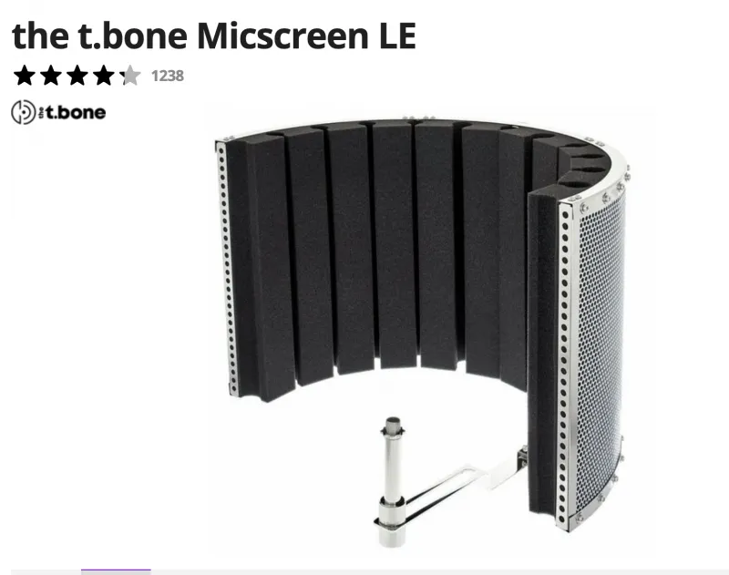 - The t.bone Micscreen LE Microphone sponge