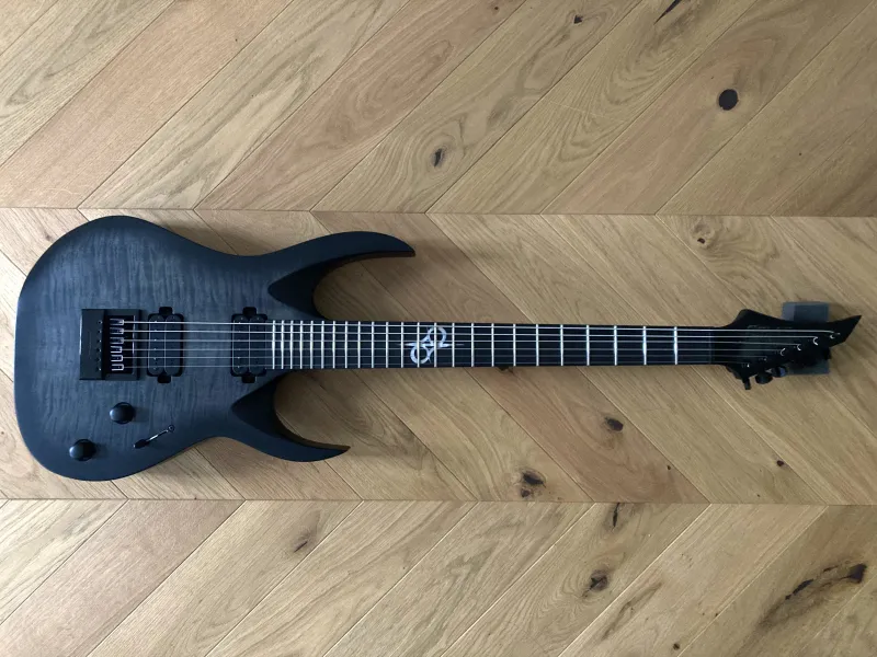 Solar Guitars A1.6 FB Flame Black Matte E-Gitarre
