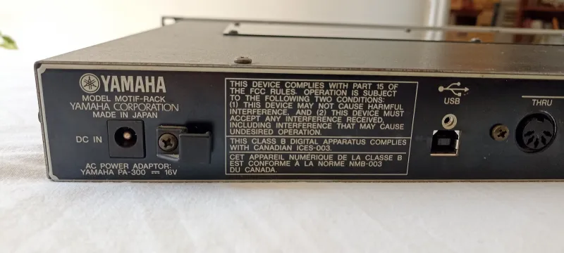 YAMAHA MOTIF-RACK tone generator Hangmodul Eladó | GS Fanatic