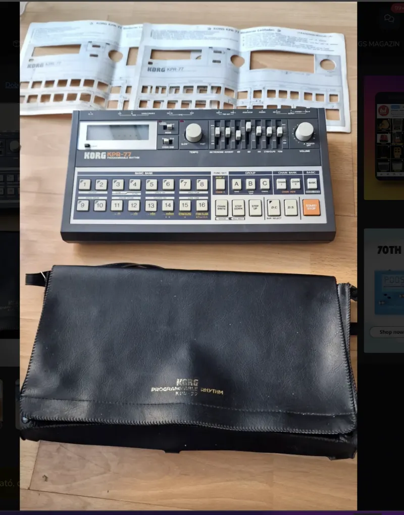 Korg KPR-77 analog . Bicie automaty