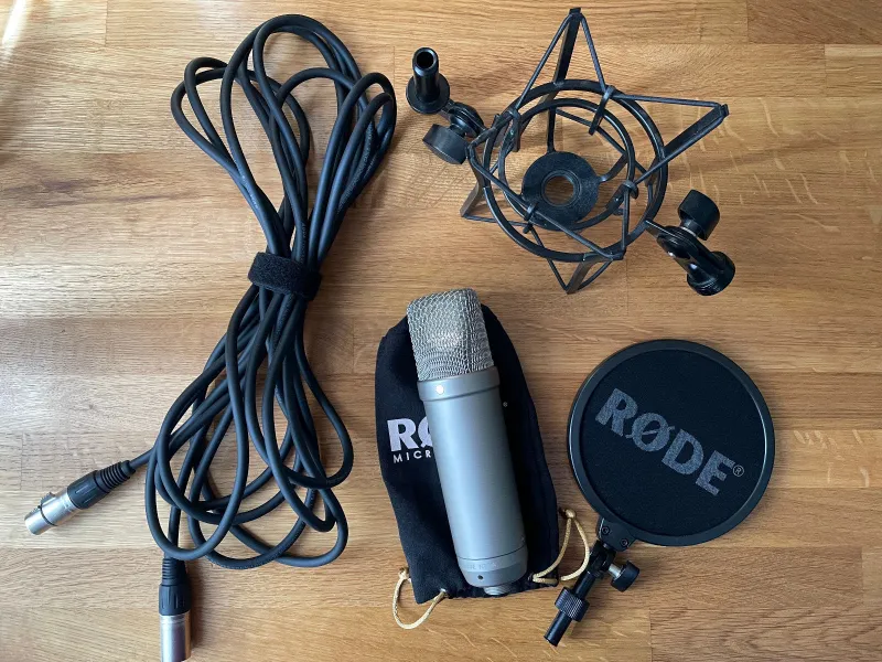 Rode NT1-A nagymembrános kondenzátor stúdió mikrof Micrófono de estudio
