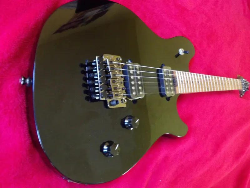 EVH Wolfgang WG Standard Gloss Black 2023. garis Elektrická gitara
