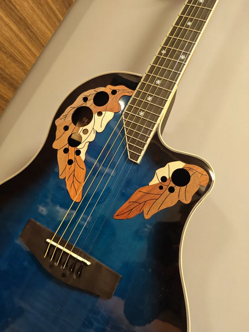 Harley Benton HBO-850 Blue Guitarra electroacústica
