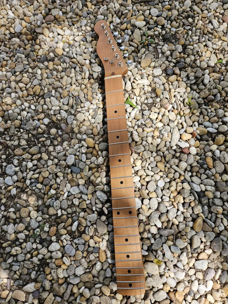 Musikraft Quartersawn Flame Roasted Maple Tele Nyak