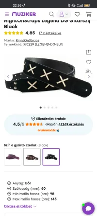 RightOn! Straps RightOnStraps  black Guitar strap - geridorbor [Yesterday, 1:41 pm]