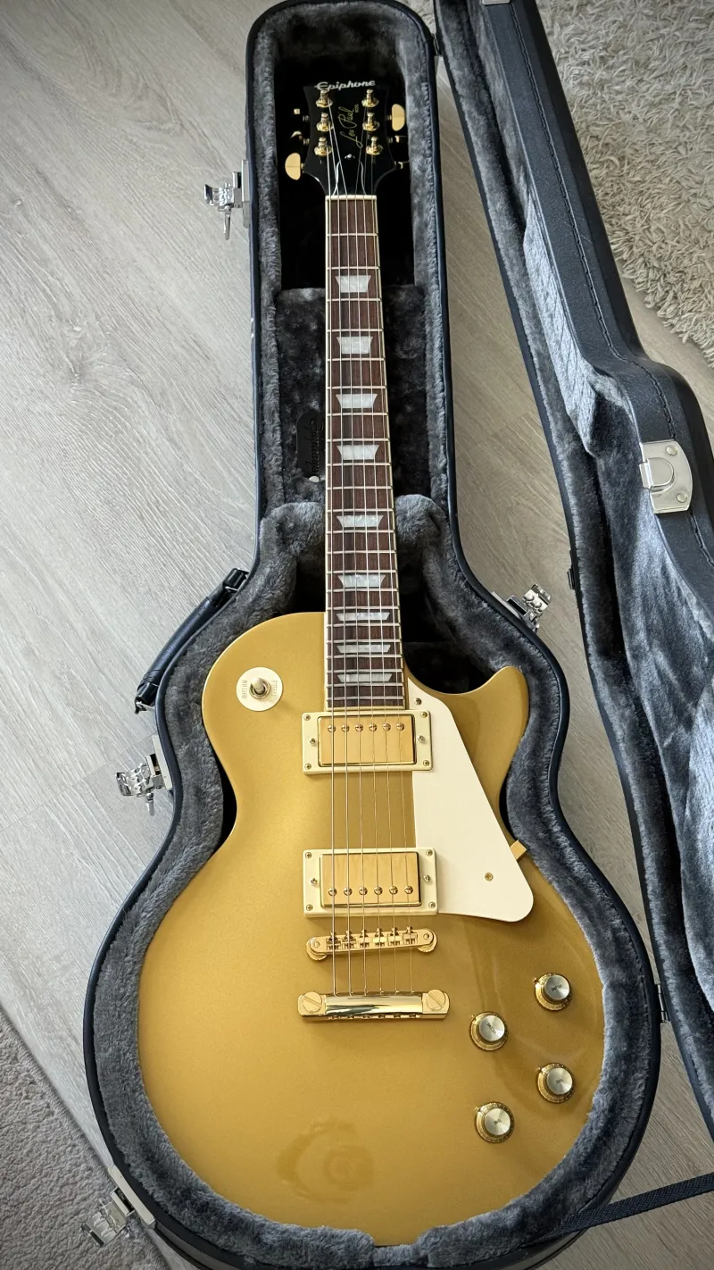 Epiphone Les Paul Gold Top Gibson szedőkkel Guitarra eléctrica