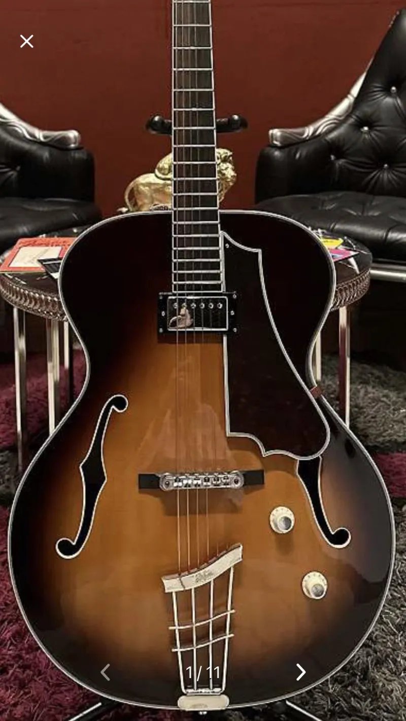 Höfner HCTJ-17 SB jazzgitár E-Gitarre