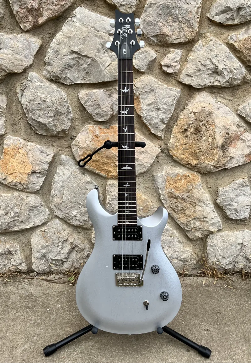 PRS SE CE 24 Standard Satin Metallic Silver Electric guitar PRS SE CE 24 Standard Satin Metallic Silver Electric guitar