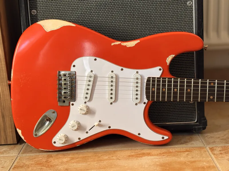 Handmade 1962 fFesta Red Stratocaster E-Gitarre