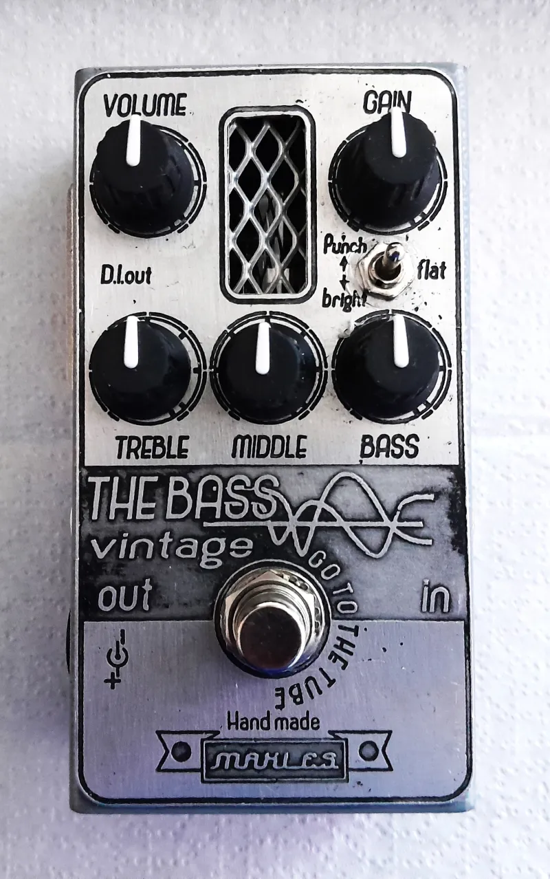 Handmade Maxles Vintage Tube Bass Preamp-DI Basszus pedál