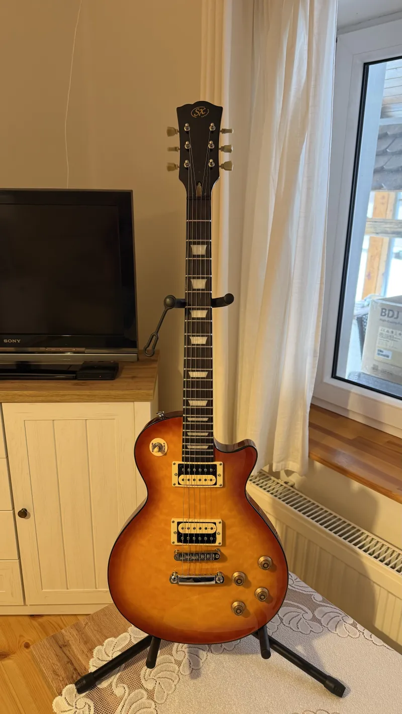 SX EC3D Cherry Sunburst Guitarra eléctrica