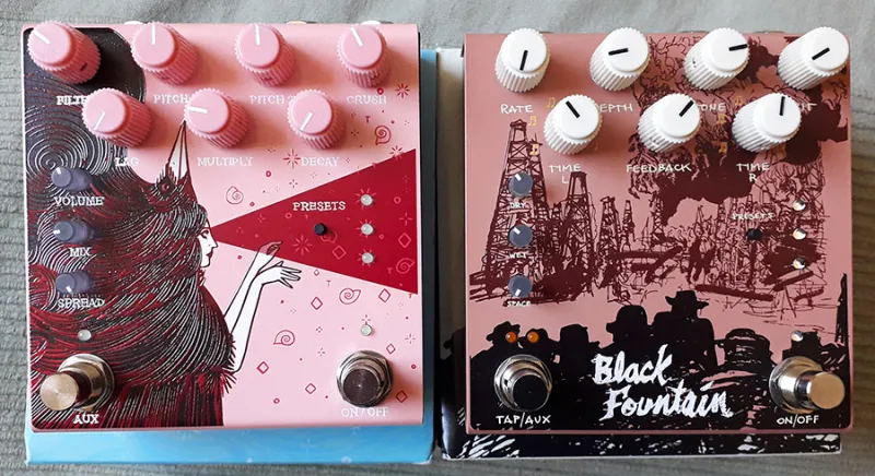 Old Blood Noise Endevours Dark Star  Black Fountain Reverb pedál