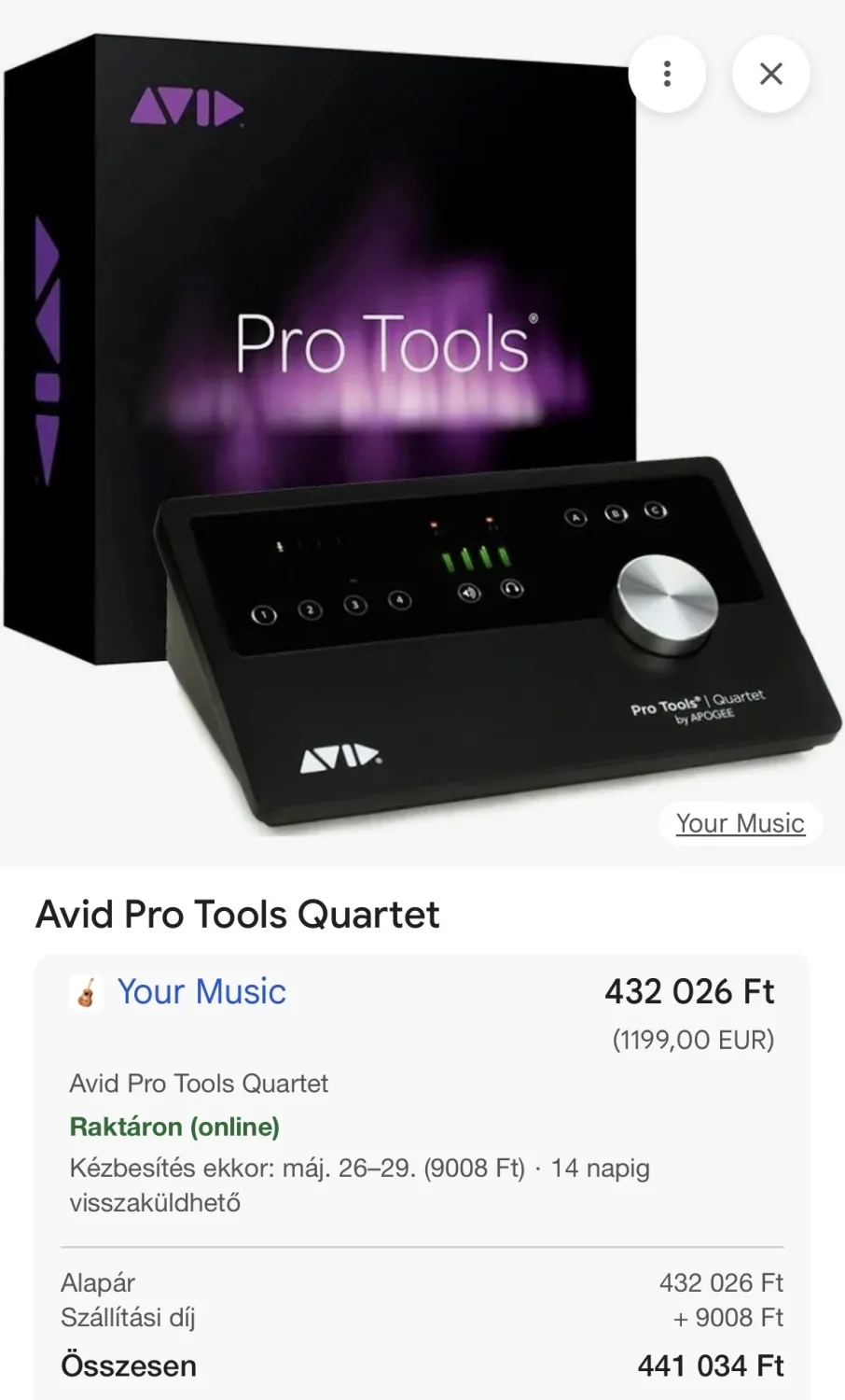 AVID Pro Tools Quartet by Apogee Audio Interface