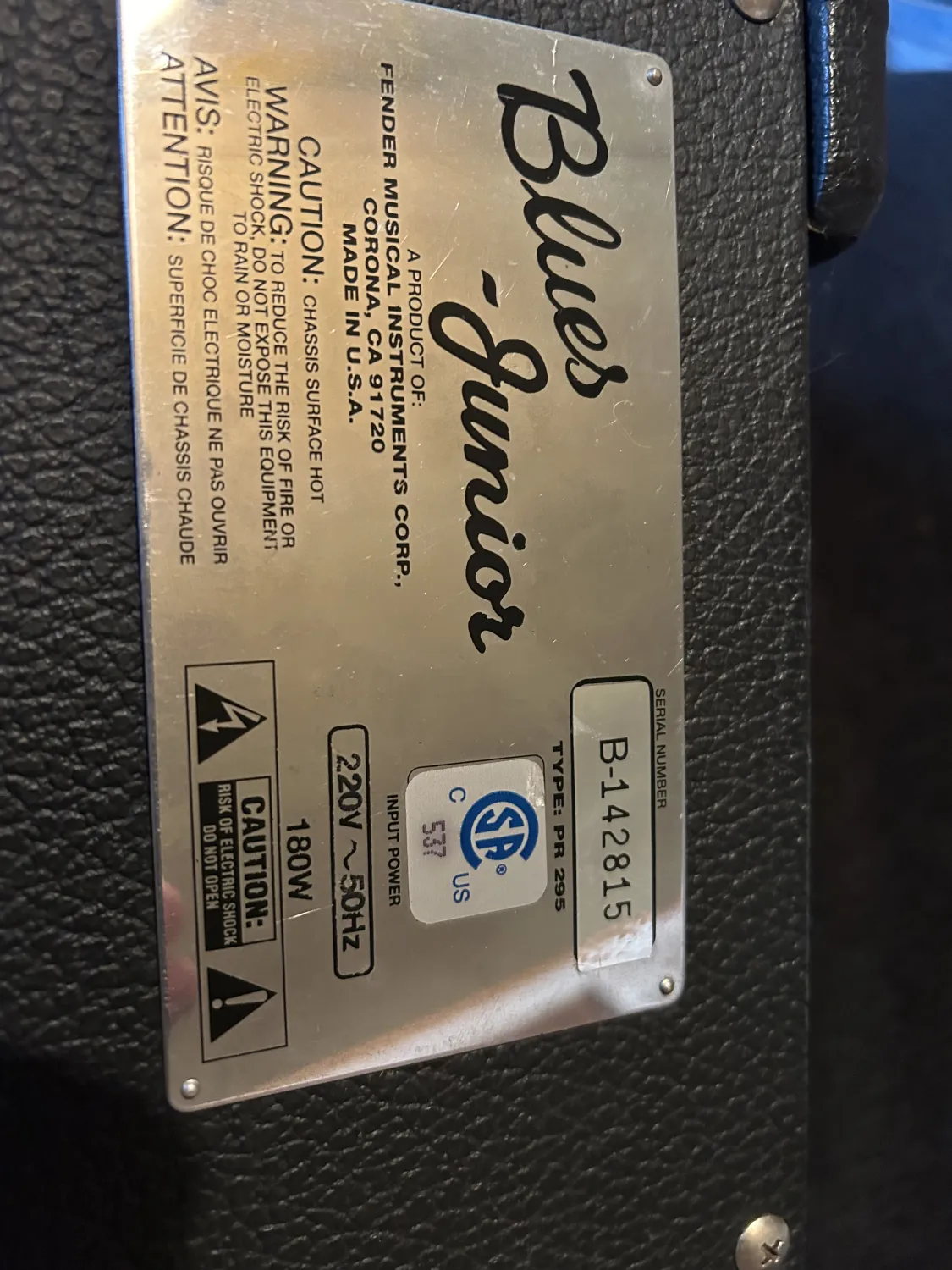 Fender Blues junior Csöves erősítő