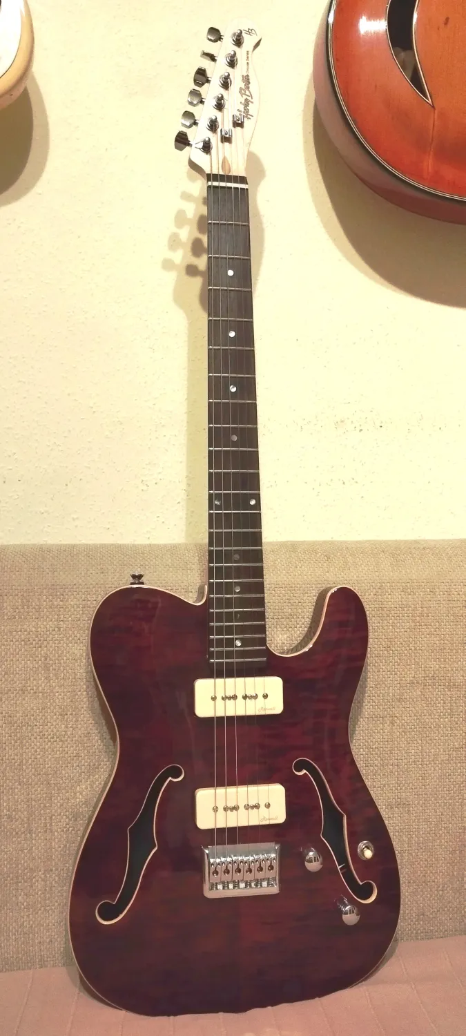 Harley Benton TE-90QM Trans Red E-Gitarre