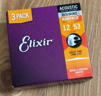 Elixir Acoustic 8020 Bronze NanoWeb 12 53 Húrkészlet