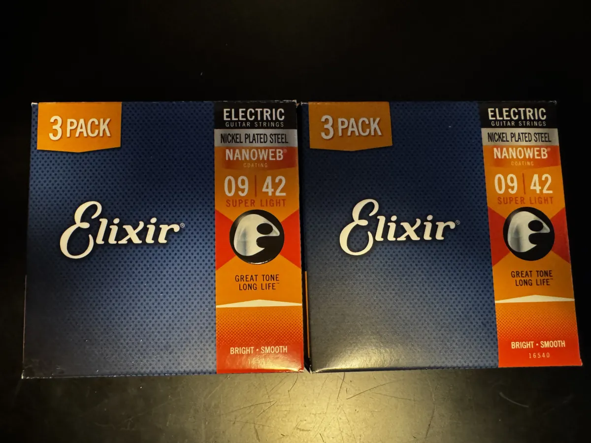 Elixir Nanoweb 9-42 2x3 Pack Electric guitar set
