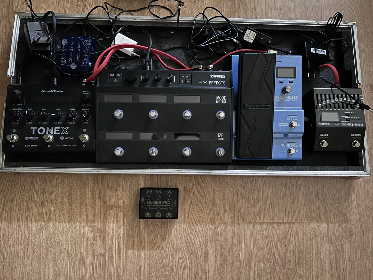 Line6 Tonex pedál, HX Effects, Boss XS-100 Pedál board