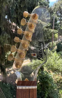 TEISCO Barclay akril-fa strat gitár Crafted in Japan Nyak