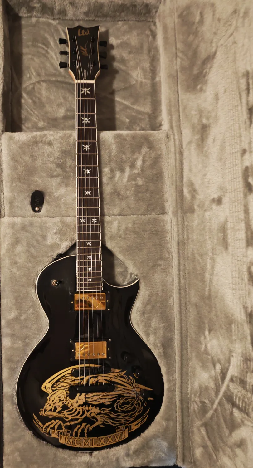 LTD WA-WARBIRD Black with Graphic Elektromos gitár