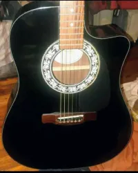 Fender CD60CE-BK Cutaway Fishman Mini Q fémhúros western