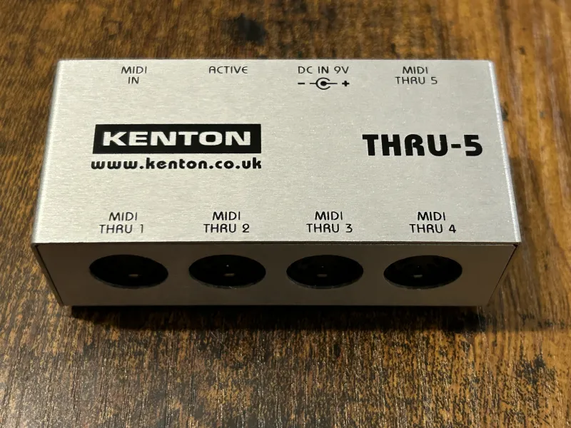 - Kenton Thru-5 Thru box MIDI interface