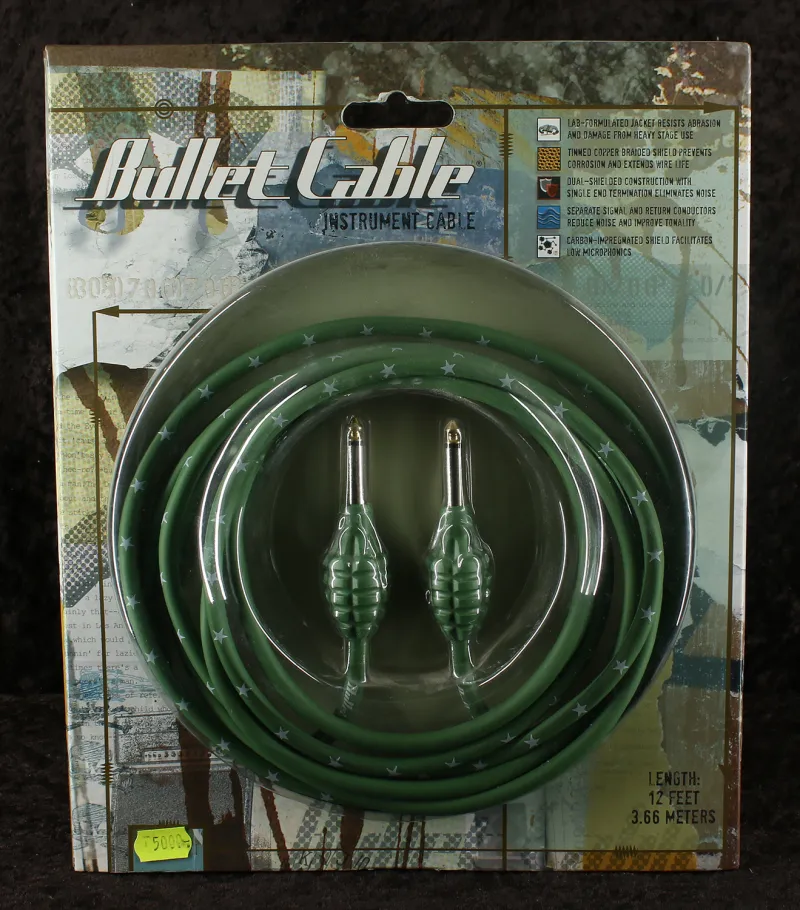 Bullet Cable Grenade zöld Gitárkábel