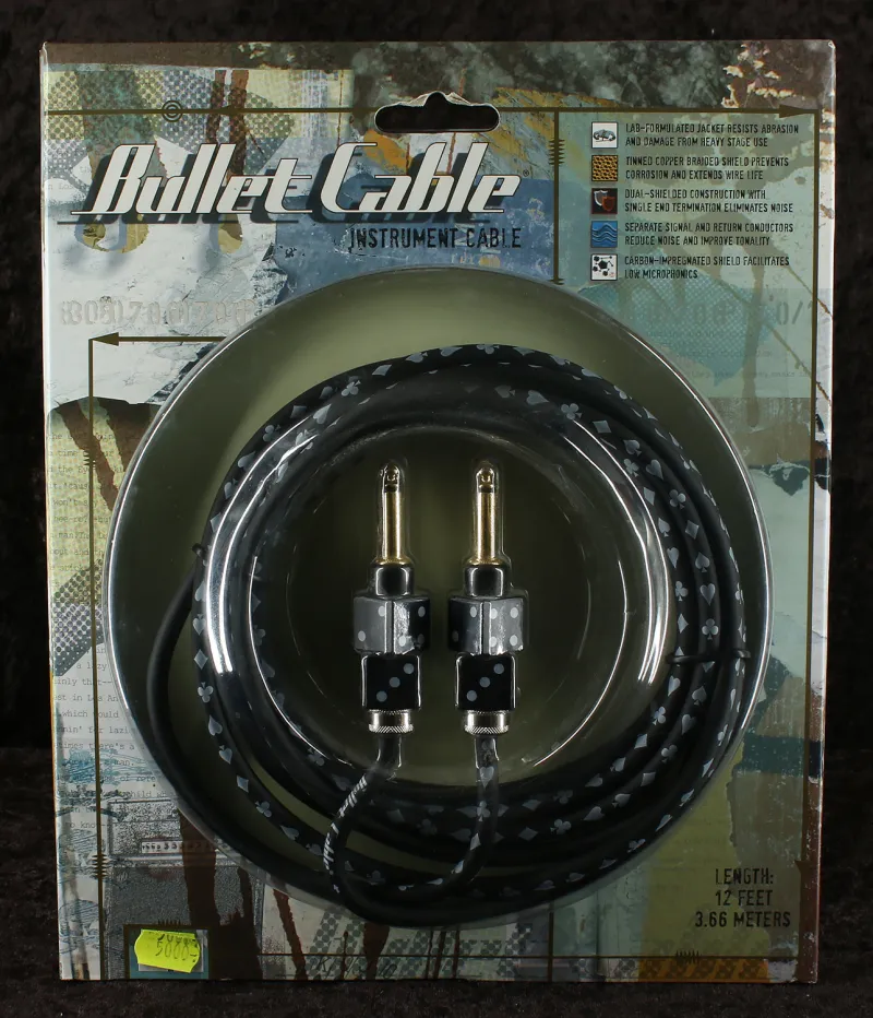 Bullet Cable Domino fekete Gitárkábel