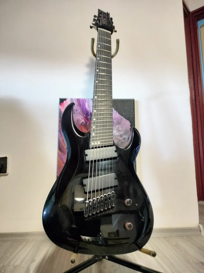 Harley Benton R-458BK Fanfret Progressive Series Elektromos gitár 8 húros