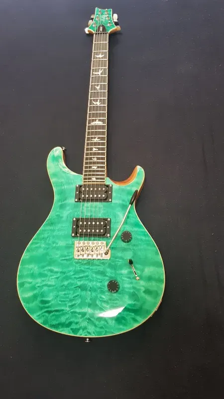 PRS SE Custom 24 Ouilt Turquoise Elektromos gitár