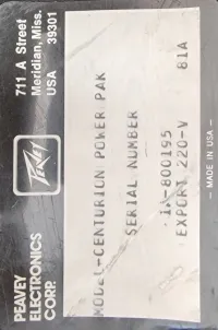 Peavey MARK III Centurio Series Made In U.S.A. Fej és láda