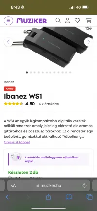 Ibanez Ws1 Wireless System - Lázár Lázi [Day before yesterday, 5:37 am]