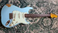 Vintage V6MRLB distressed Laguna blue Electric guitar - kirtap [July 13, 2024, 4:19 pm]