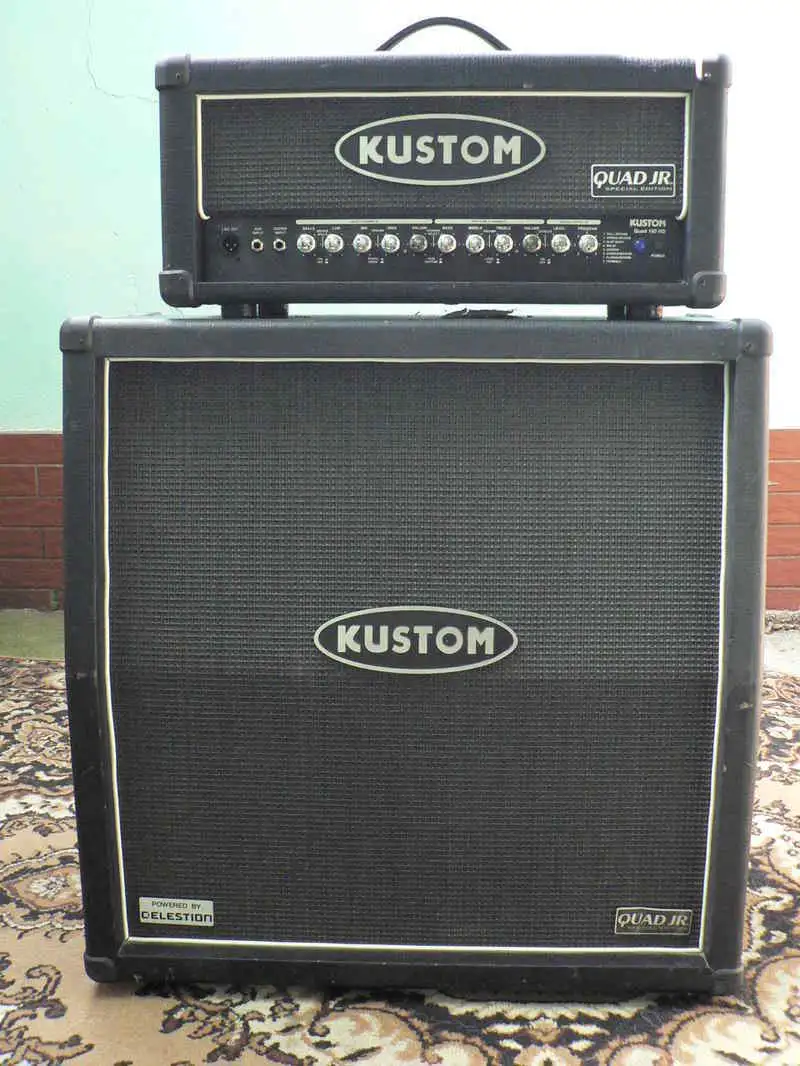 Kustom Quad 100 HD JR amplifier head and cabinet