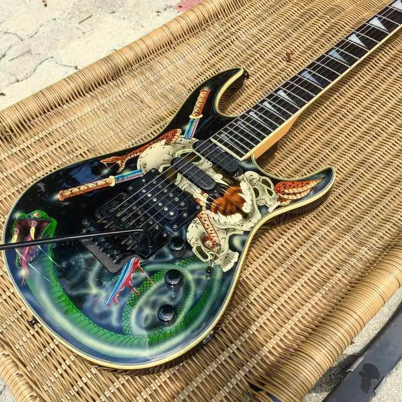 samick skull and snake guitar