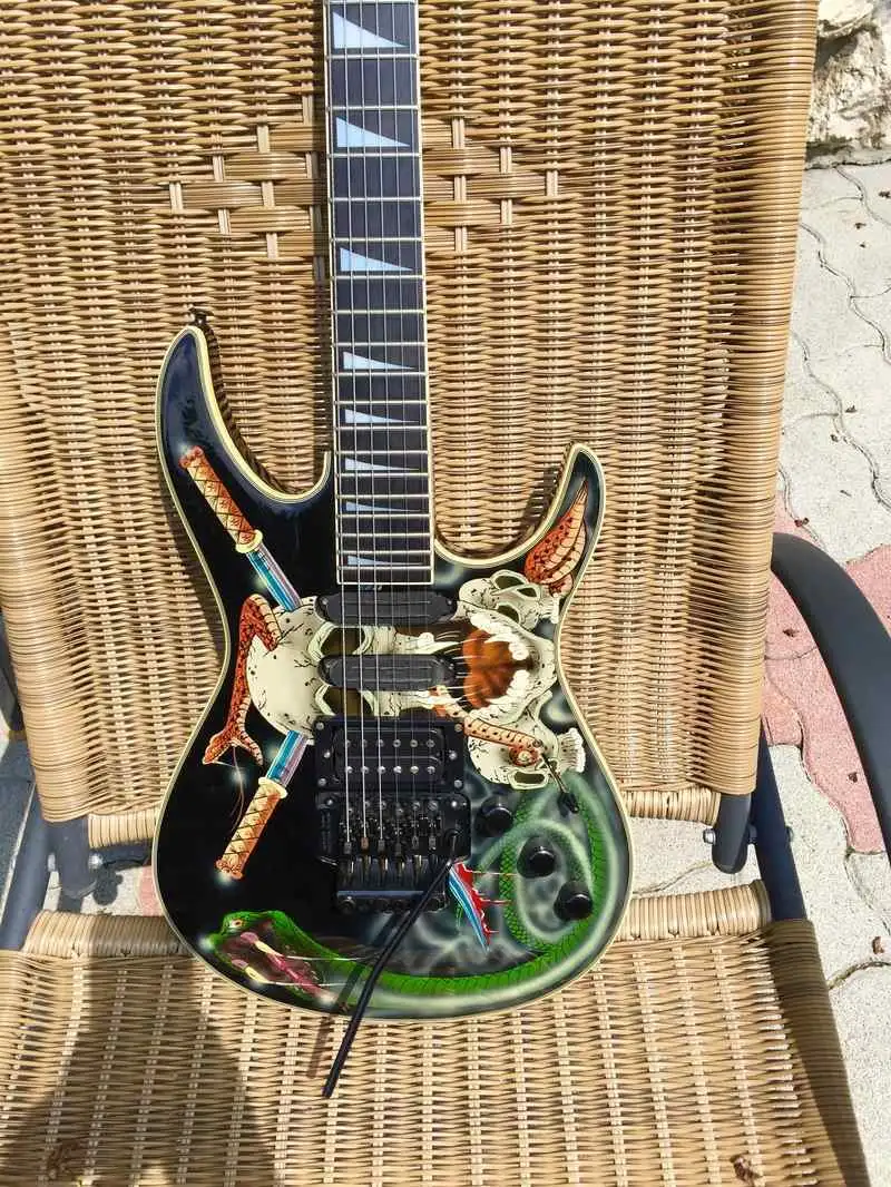 samick skull and snake guitar